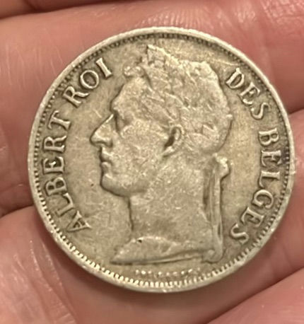 1926 Belgian Congo 1 Franc Silver Very Rare - image 1 of 2