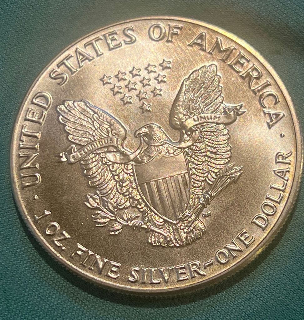 1986 United States Silver Dollar Walking Liberty Mint Coin - image 5 of 6