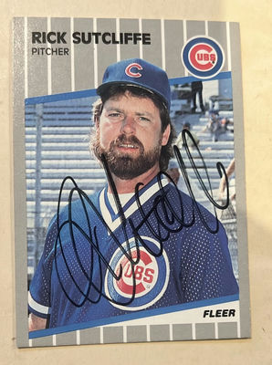 Donruss Rick Sutcliffe Chicago Cubs 1989 Autographed Card With Coa - Image 1 of 3
