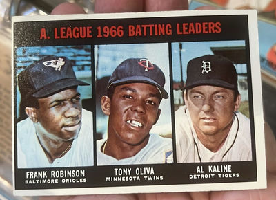1966 Topps, American League Batting Leaders Baseball Card, Frank Robinson - Image 1 of 2