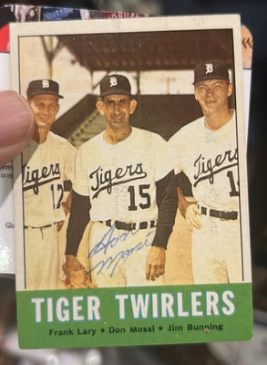 Topps Baseball Autograph Card, Dan Mossi Detroit Tiger, Twirler - Image 1 of 3