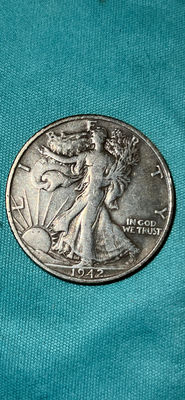 Silver Walking Liberty US Walking Liberty Half Dollar 1942-S - Image 1 of 2