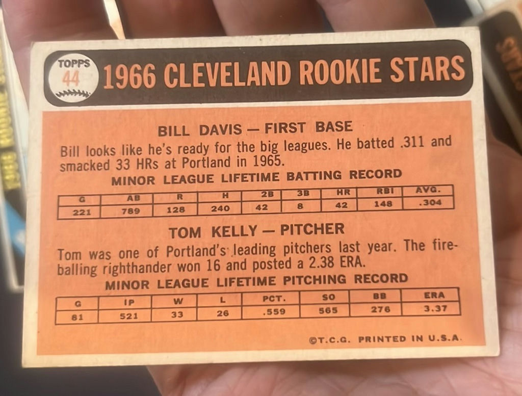 5 1967 Topps Baseball Rookie Stars Cards Lee May Reds, Tigers, Indians - image 9 of 11