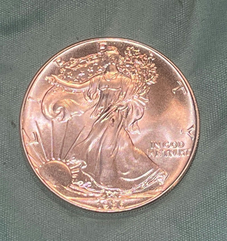 1986 United States Silver Dollar Walking Liberty Mint Coin - image 3 of 6