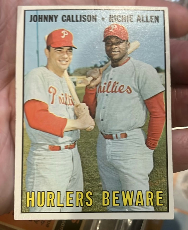 1967 Hurlers Beware Topps Baseball Card HOF Richie Allen - image 1 of 2
