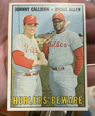 1967 Hurlers Beware Topps Baseball Card HOF Richie Allen - Image 1 of 2