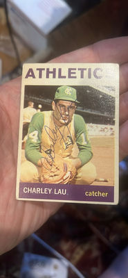 1964 Topps Autographed Baseball Card, Charlie Lau, Coa Oakland - Image 1 of 3