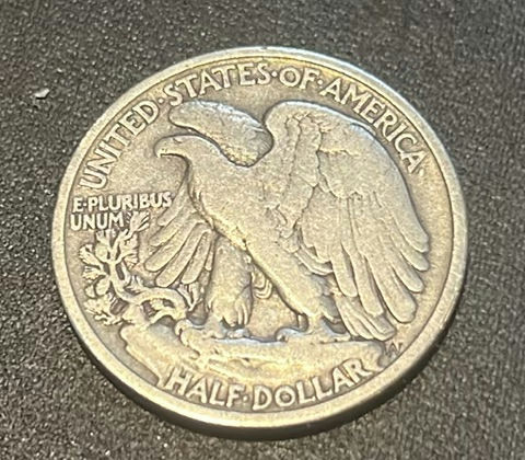 1935 – P Walking Liberty Us Silver Half Dollar - image 2 of 2
