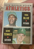 1970 Topps Baseball Card Oakland Athletics Rookie Stars Vida Blue & Gene Tenace - thumbnail 1 of 2