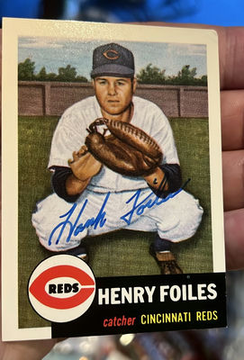 Hank Foiles 1953 Topps Archives Autographed Card Cincinnati, Cincinnati Reds - Image 1 of 2