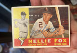 Nelly Fox 1960 Autograph Topps Baseball Card, White Sox HOF COA - thumbnail 1 of 4
