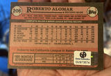 Roberta Alomar 1989 Topps Autographed Baseball Card COA Padres - thumbnail 2 of 3