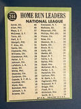 1967 Topps Card 244 Baseball Home Run Leaders, National League, Hank, Aaron, Willie Maze - thumbnail 2 of 2