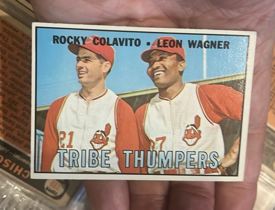Tribe Thumpers 1967 Topps Baseball Card Wagner Collavito - image 1 of 2