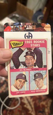 1965 Young Yankee Rookie Cards Autographed COA - Image 1 of 2