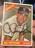 1966 Joe Pepitone Autographed Baseball Card New York Yankees With Coa - thumbnail 2 of 4