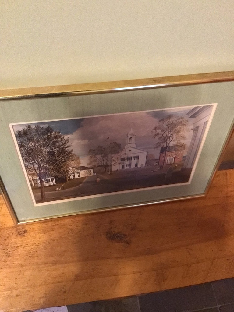  Framed Town Scene Print - image 1 of 3