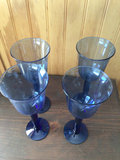 Vintage cobalt blue stemmed goblets - thumbnail 3 of 3