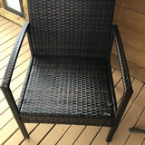 Round mosaic table and black wicker chair - thumbnail 2 of 4