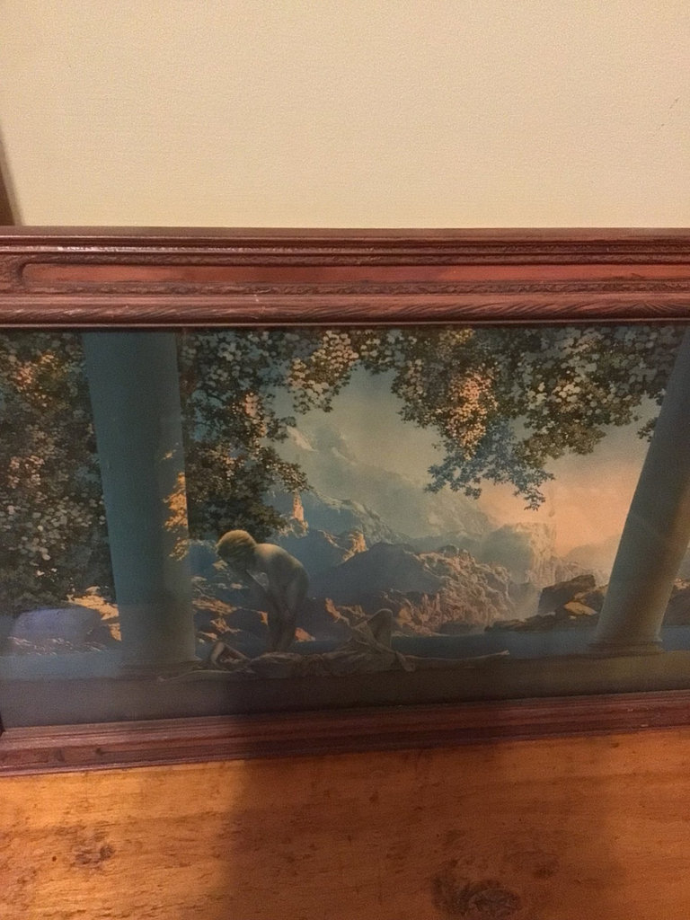 Framed Maxfield Parrish Daybreak print (13x21) - image 2 of 3