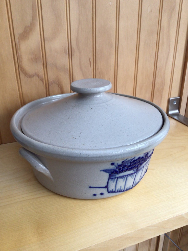 Salmon Falls Stoneware: lidded casserole, jar, plate - image 2 of 6