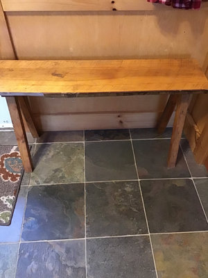 Wooden hallway bench - Image 1 of 1