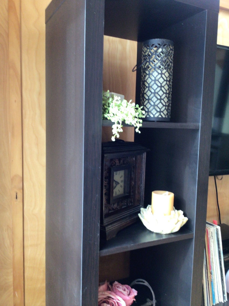 Five-shelf black display unit - image 2 of 3