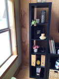 Five-shelf black display unit - thumbnail 1 of 3