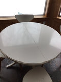 Round white dining table with four chairs - thumbnail 3 of 3