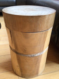 12-inch round wooden end table - thumbnail 2 of 2