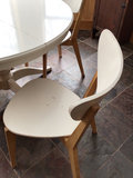 Round white dining table with four chairs - thumbnail 2 of 3