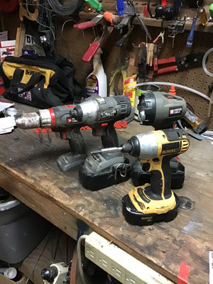 DeWalt and Porter-Cable drills with flashlight - Image 1 of 1