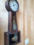 Antique 29-inch wooden wall clock with historical documentation - thumbnail 2 of 3