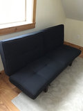 Black Futon Sofa, 72 inches long - thumbnail 1 of 1