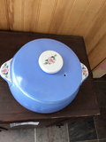 Blue enamel stock pot with lid - thumbnail 2 of 3
