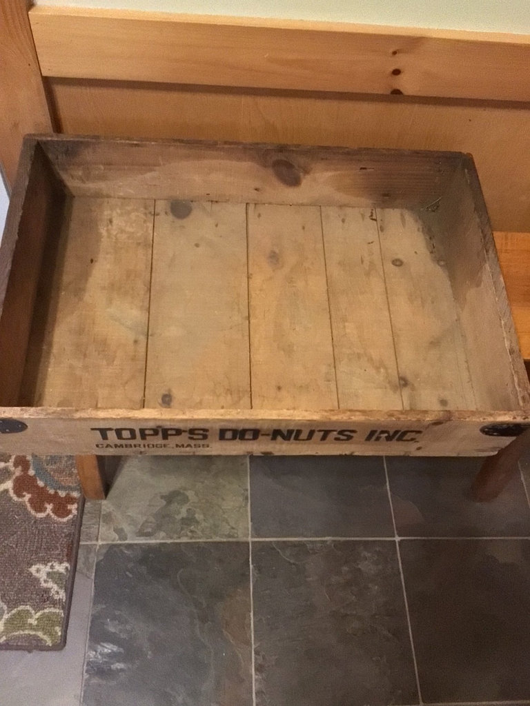Vintage Topps Do-Nuts wooden shipping crate - image 2 of 3