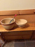 Ceramic bowls and a vintage metal clamp tool - thumbnail 1 of 3
