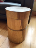 12-inch round wooden end table - thumbnail 1 of 2