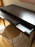 Dark wood desk with chair 4'x20" - thumbnail 2 of 3