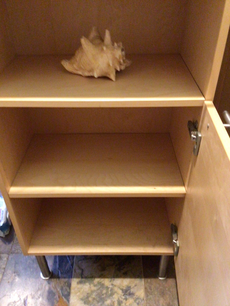 Light wood freestanding cabinet with shelves  - image 3 of 3