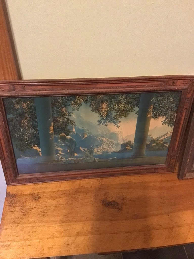 Framed Maxfield Parrish Daybreak print (13x21) - image 1 of 3