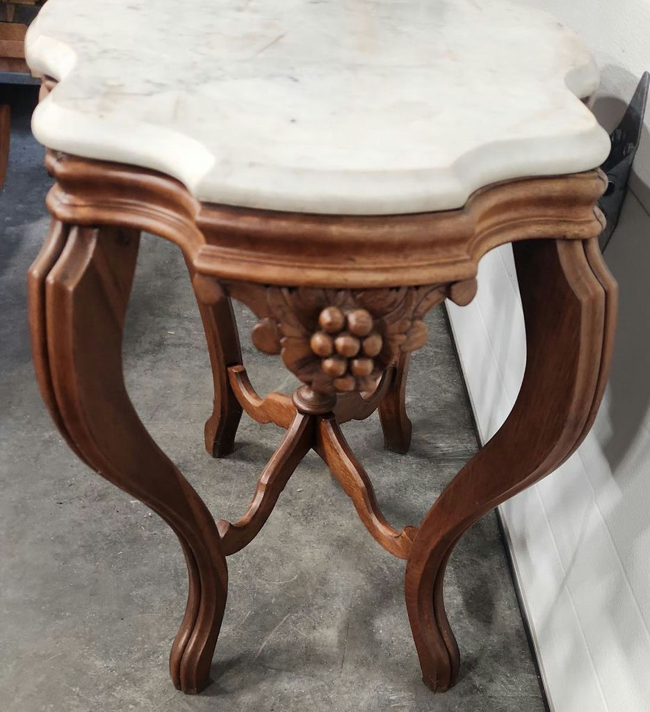 Vintage Marble Top Stand - image 6 of 13