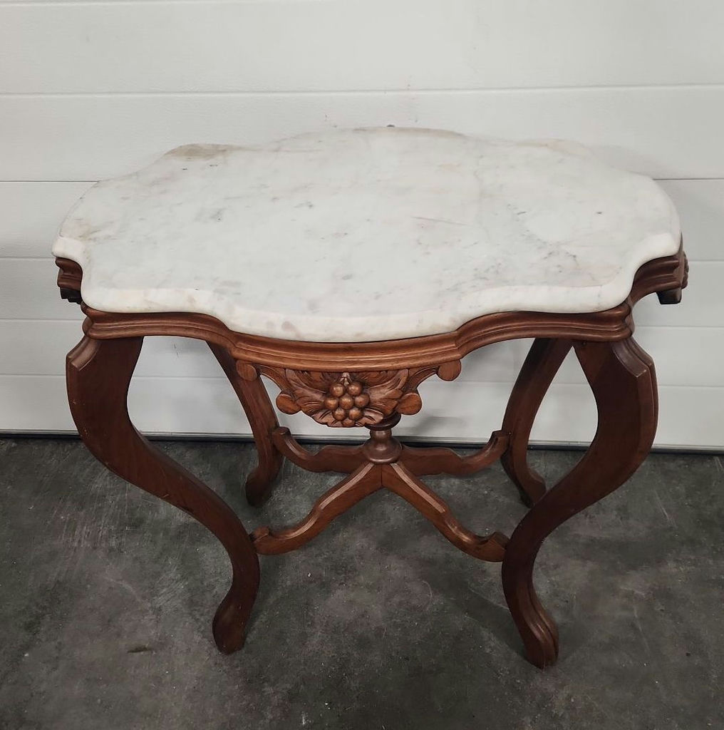 Vintage Marble Top Stand - image 1 of 13
