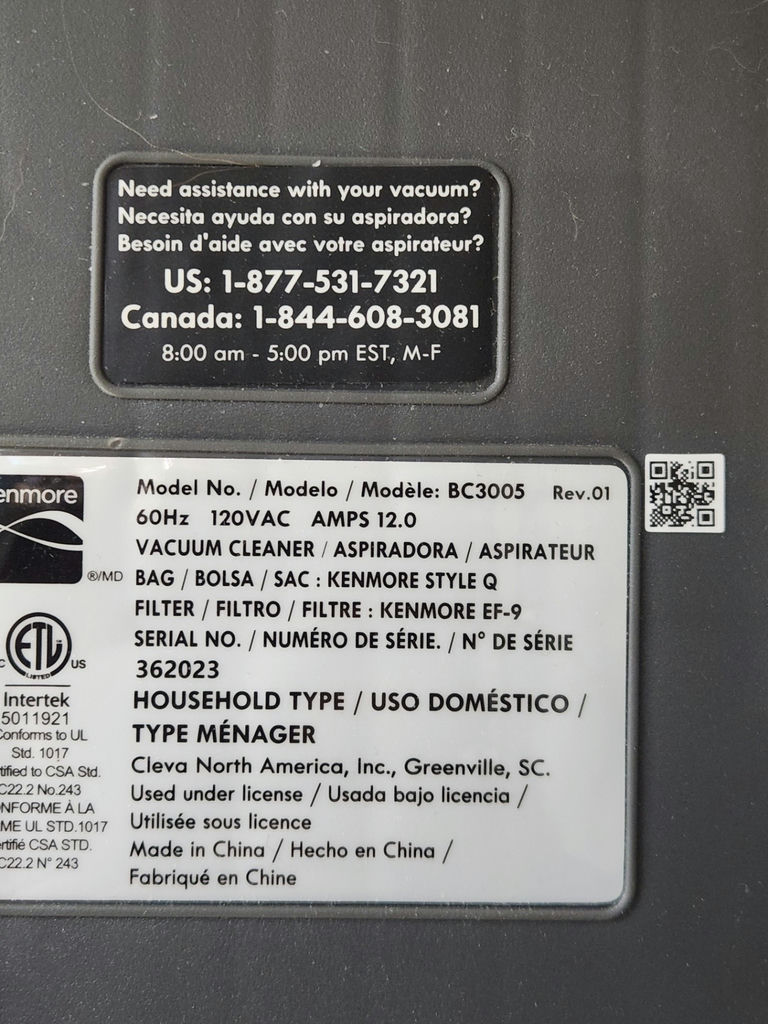 Kenmore BC3005 Vacuum Cleaner - image 13 of 14