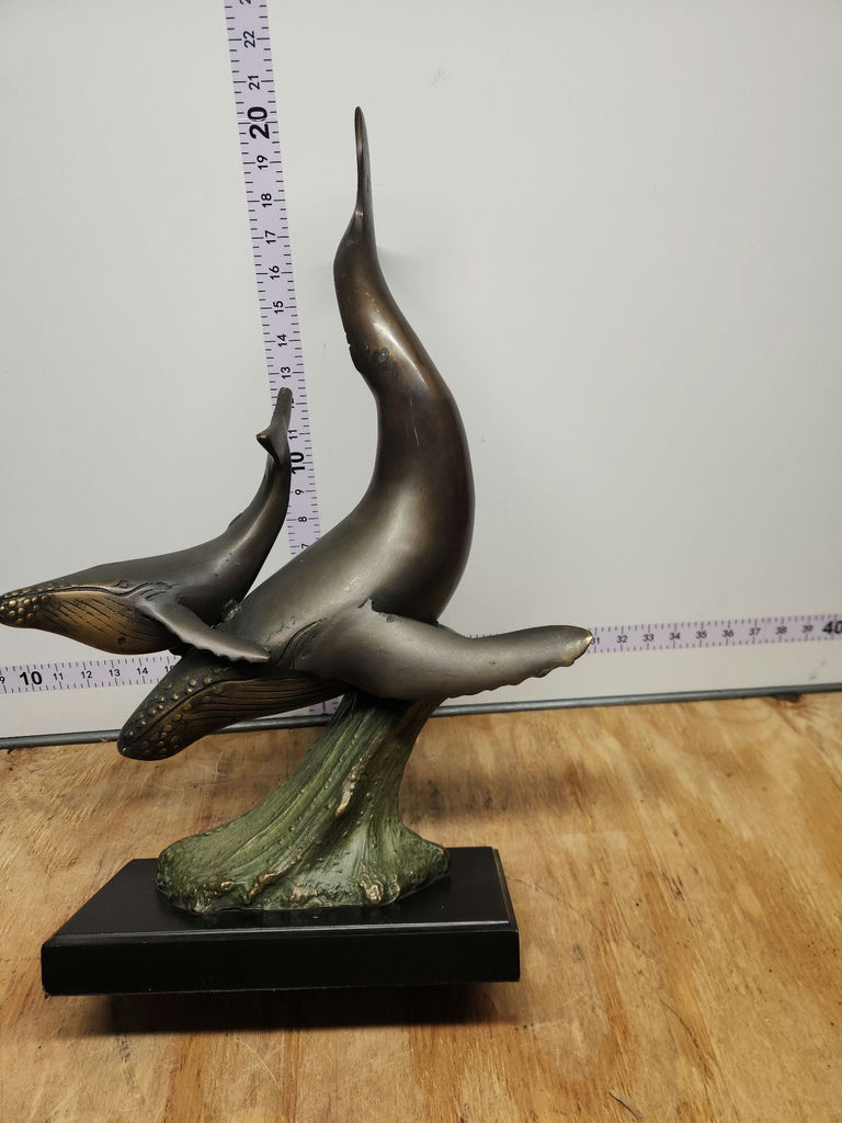 Bronze Humpback Whales Sculpture - image 7 of 12