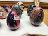 Kenyan Kisii etched & painted stone eggs - thumbnail 3 of 8