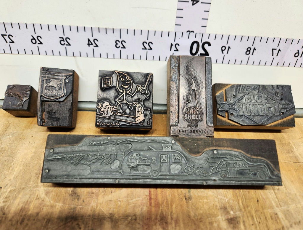 Gas & Oil Letterpress Print Block Lot - image 1 of 8