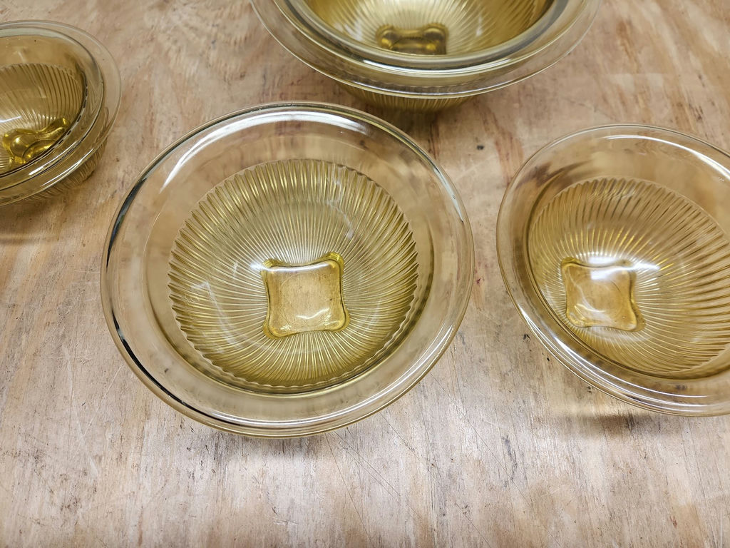 6 Federal Depression Glass Nesting Bowls - image 6 of 16
