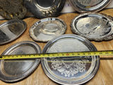 Silverplate & Brass Tray Lot - thumbnail 10 of 23
