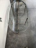 Mid-century Brass & Glass Oval Coffee Table - thumbnail 8 of 19